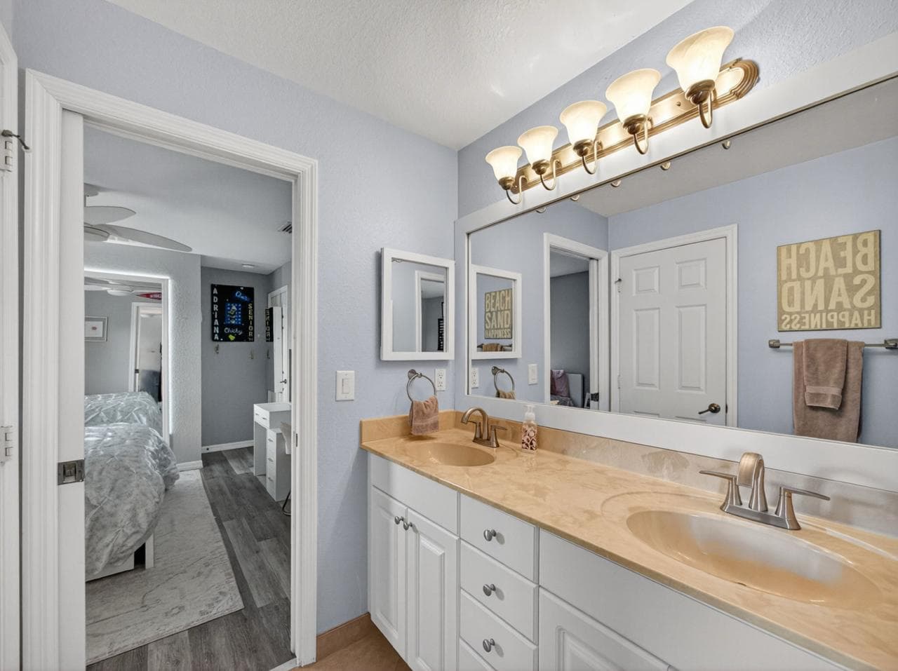 Bathroom with double vanity